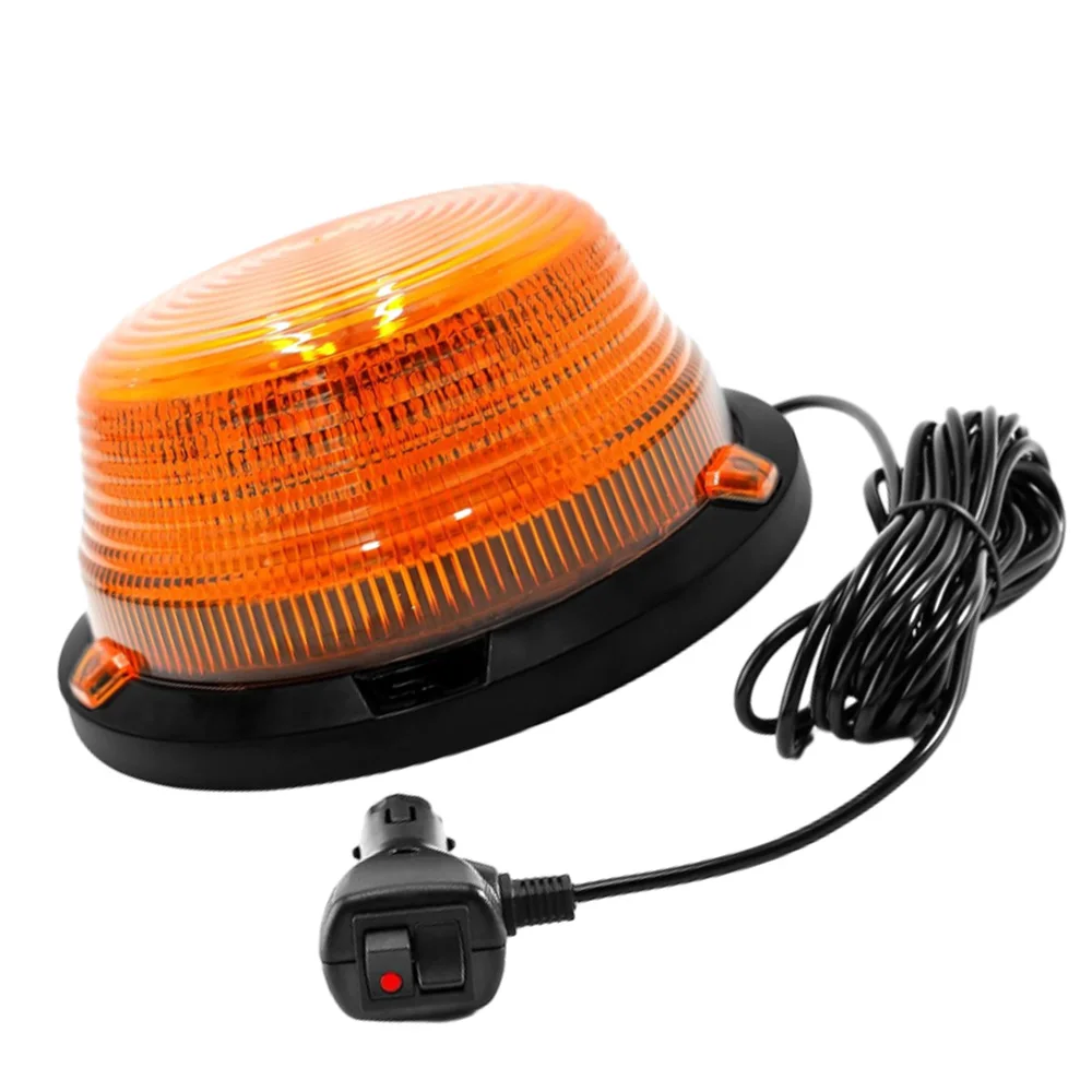 12V-80V Strobe Rotating Emergency Warning Light for Vehicles Equipped With 12V-80V Power Systems