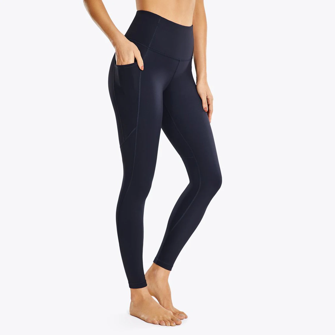 Mallas de entrenamiento para mujer, pantalones de Yoga atléticos de cintura alta de 25 pulgadas, elásticos, ajustados, Sexy, levantamiento de caderas