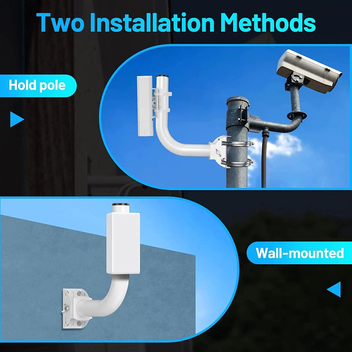 Imagem -04 - Ueevii-suporte Ajustável Universal para Câmera sem Fio Ponte ao ar Livre Monitoramento sem Fio Antena Direcional Montagem na Parede Pcs