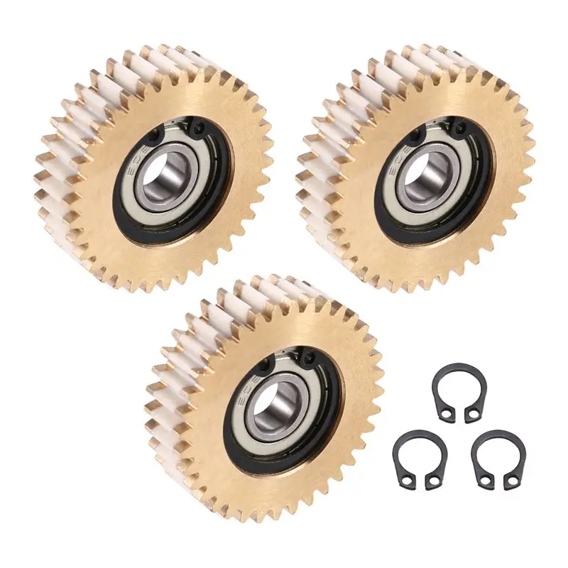 [NEW!A08R】 Copper Motor Gears Set Of 3 With Bearing 36 Teeth For Ebike Wheel Hub Motor Gear 38X12mm Power Transmission