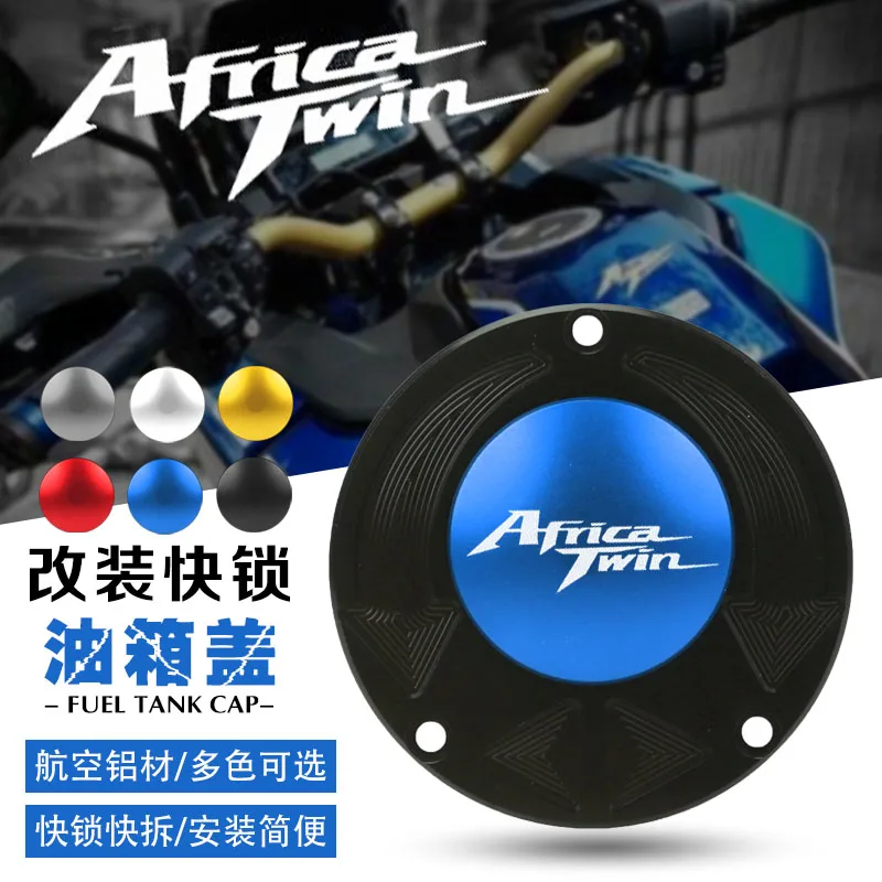 For HONDA CRF250L CRF1100L CRF1000L Africa Twin Motorcycle Accessories CNC Fuel Tank Cap Gas Oil Tank Cover Petrol Cover