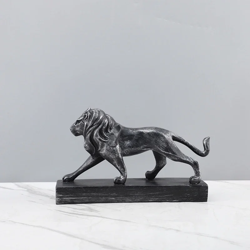 Minimalist Abstract Lion Ornaments Modern Handicrafts Desk Decoration Creative Artwork Lion Sculpture Room Aesthetics Decor