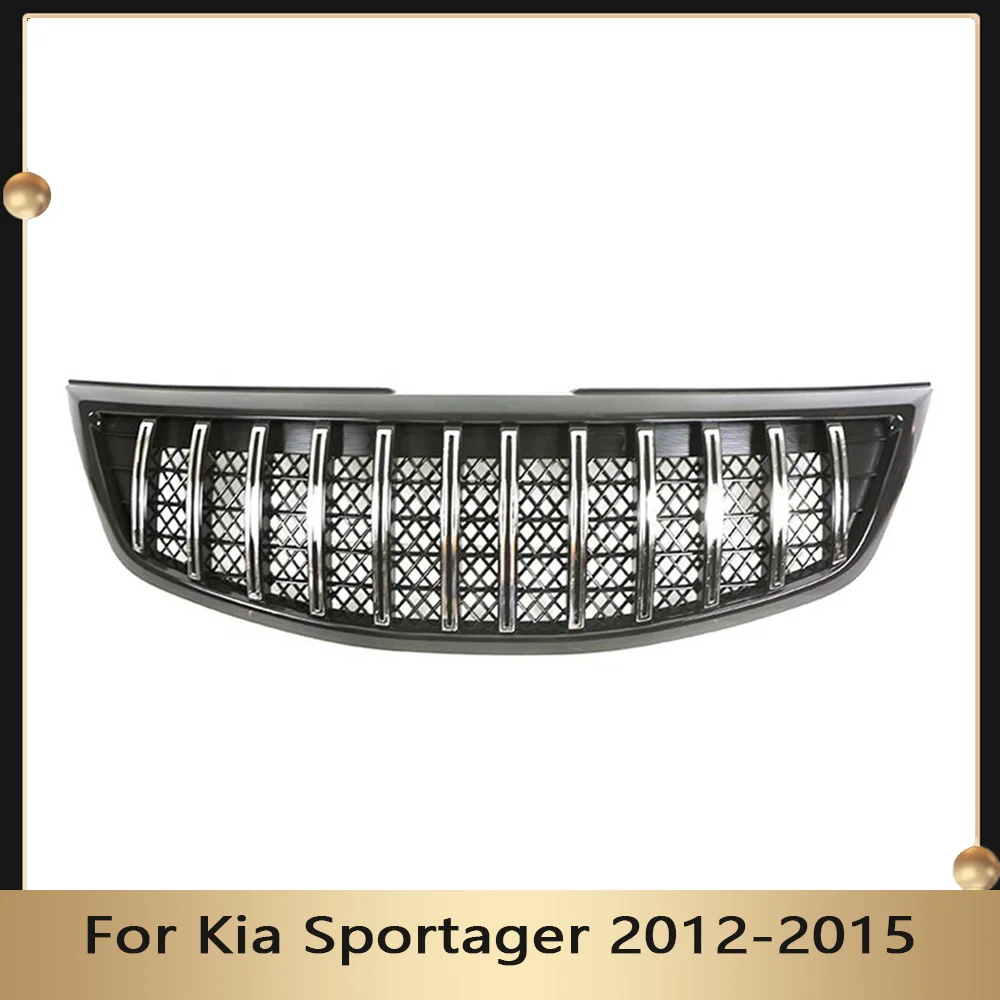 

Car Modified ABS Centre Grille For Kia Sportager 2012-2015 Front Bumper Mask Mesh Racing Grills Around Trim Upper Grid Cover