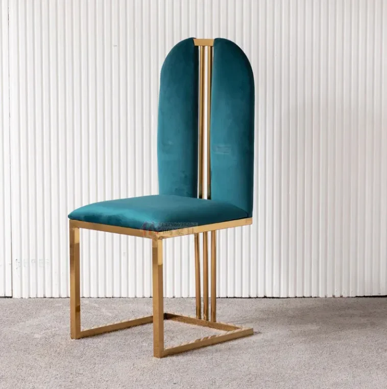 

#For High-end dining chair with laser cutting and velvet dining chair for dining room decoration