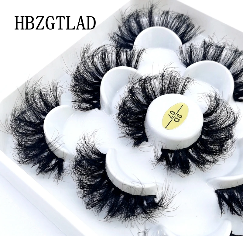 HBZGTLAD Neue 5 Paar 25 mm 3D-Nerzwimpern, künstliche Nerzwimpern, dünne, dicke, natürliche Vollstreifenwimpern – Detail 21