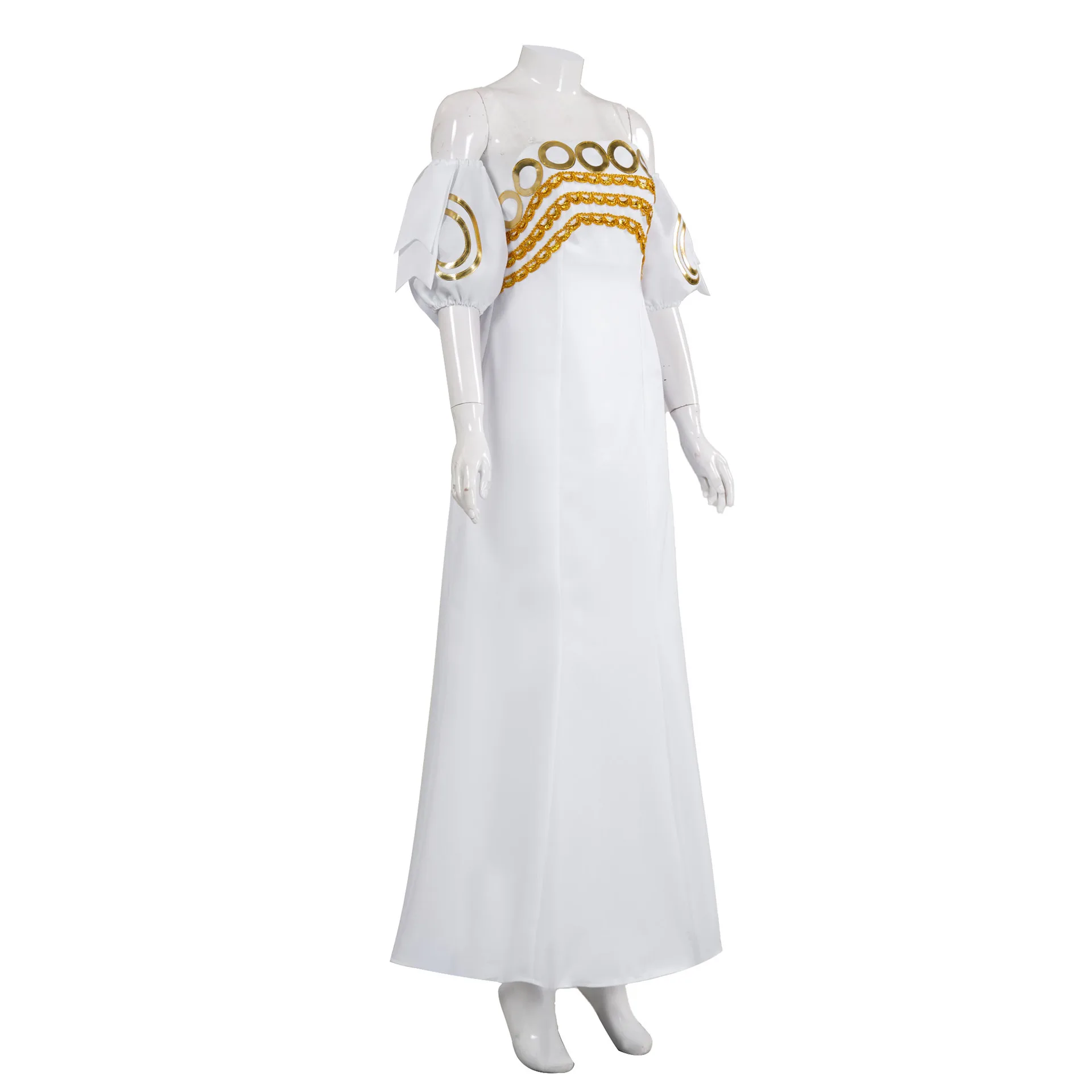 Princess Serenity Tsukino Usagi Cosplay Costume White Long Woman Dress with Big Bow Halloween Carnival Party Roleplay Suit - view 5