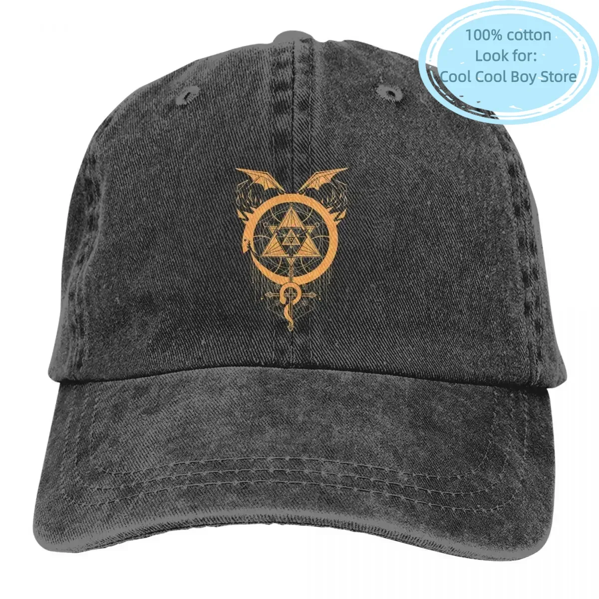 Fullmetal Alchemist Anime Multicolor Hat Peaked Men Women's Cowboy Cap Gilded Snakes Of Alchemy Baseball Caps Visor Protect Hats