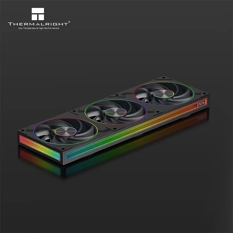 Thermalright TL-UC12/24/36 Chassis Cooling Fan,12CM LCP Material Fan Blade/Digital Display Screen/Infinite Mirror Light Effect