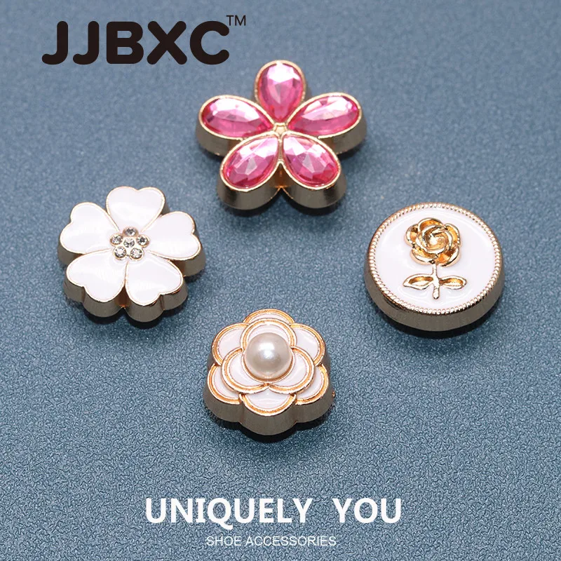 JJBXC CHARM Shoe Buckle Shoe Accessories Metal Diamond DIY Fashion Shoes Accessories Suitable for cross Shoes