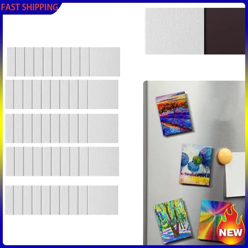 

Especial 100 Pcs Magnetic Painting Canvas Panel 3X3 Inches Magnetic Canvas Boards Magnetic Canvases For Painting Tile Art