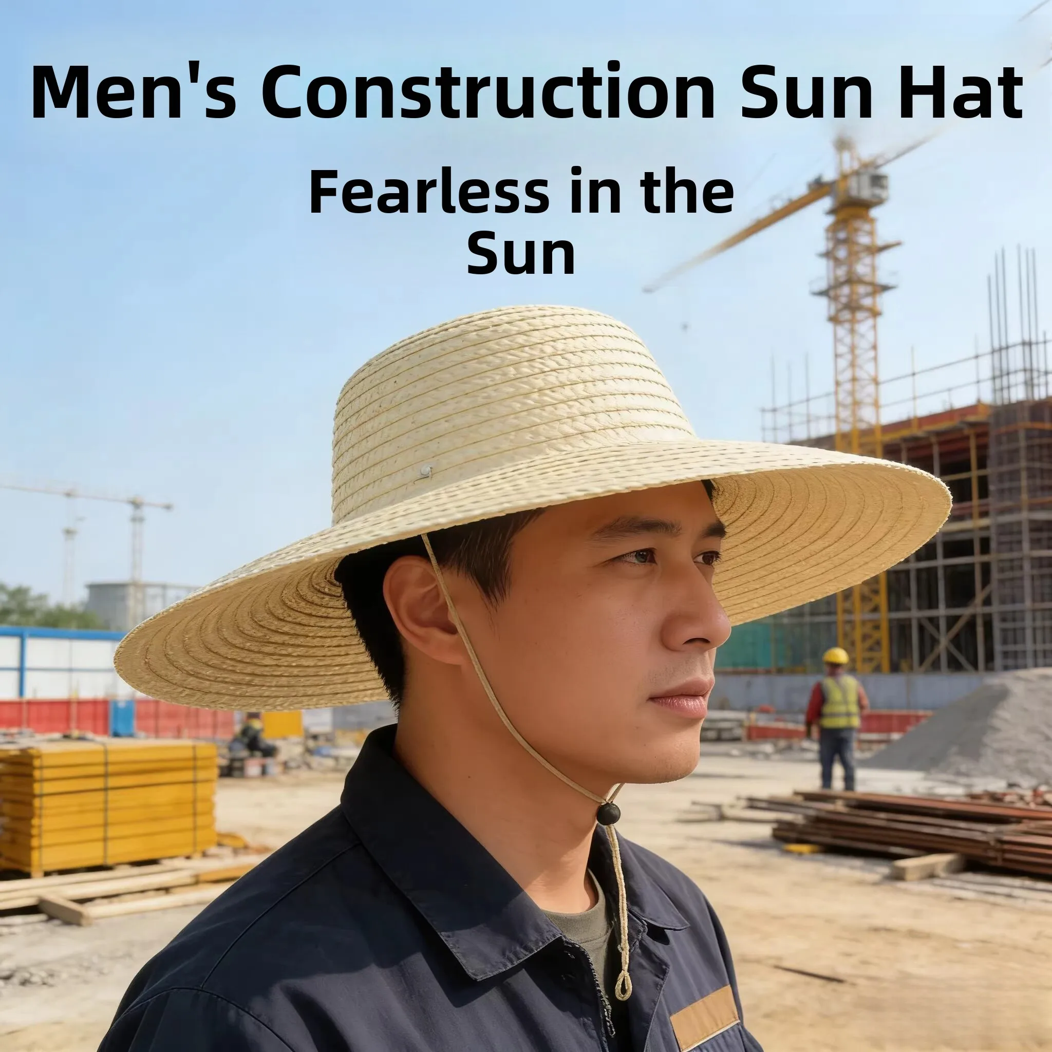 Unisex Large Brim Sun Protection Hat Field Outdoor Rural Fisherman Cap Casual Universal Style for Travel Spring Summer Autumn