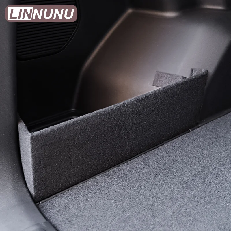 LINNUNU Trunk Side Storage Partition Fit for GEELY Atlas II Starray Boyue L 2022 2023 Car Styling Trunk Left Side Suede Board