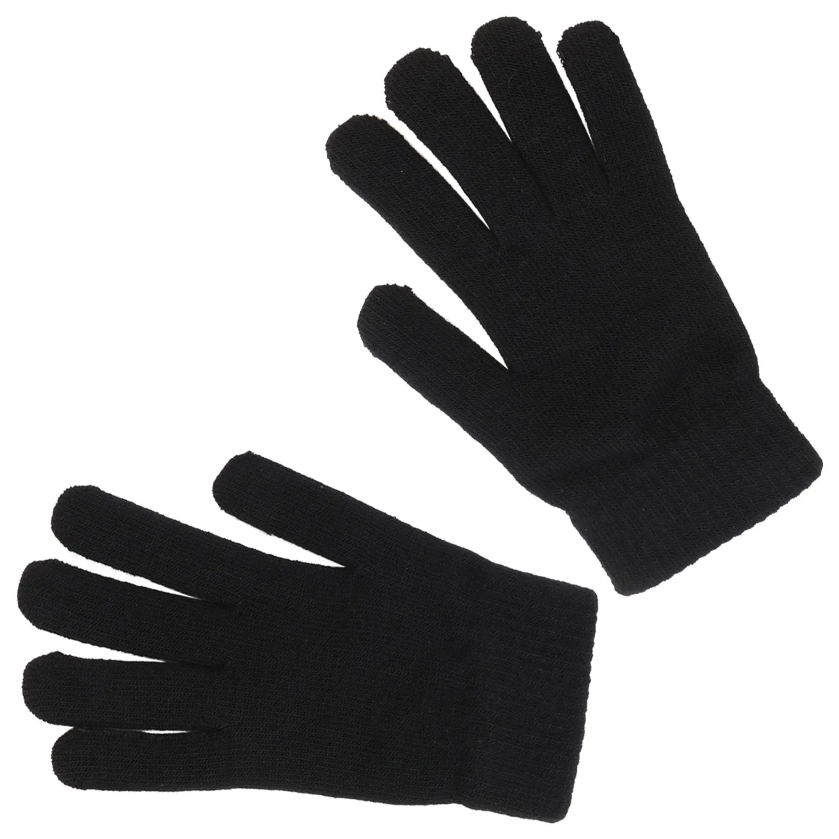 

1 Pair Warm Knitted Gloves Thickened Full Finger Winter Mittens For Outdoor Indoor Windproof Solid Color Adult Gift Knit Gloves