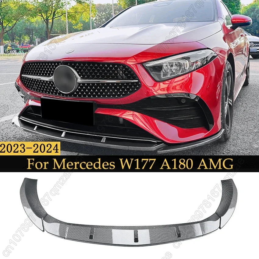 

Front Lip Bumper Blade Guard Protector Cover For Mercedes Benz W177 A180 A200 A35 AMG 2023-2024 Spoiler Spoiler Diffuser