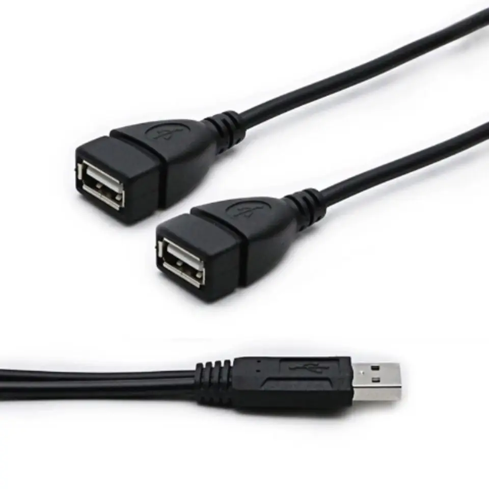 

Laptop Car Universal USB 2.0 One-to-Two OTG Splitter Y-Type Extension Cable Data Transfer Charging Male to Dual Female
