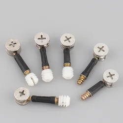 20pcs Furniture Bolt and Nut Set Clothes Cabine Desk Link Fixer Connector Eccentric Wheel Hardware Three-In-One Woodworking Nut