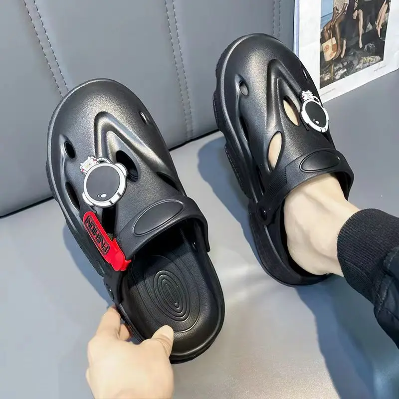 

Slippers for Men House Walk Around Home Indoor Platform Casual Sandals Man Pvc Low Price 2025 Fashion Style High Quality Shoes