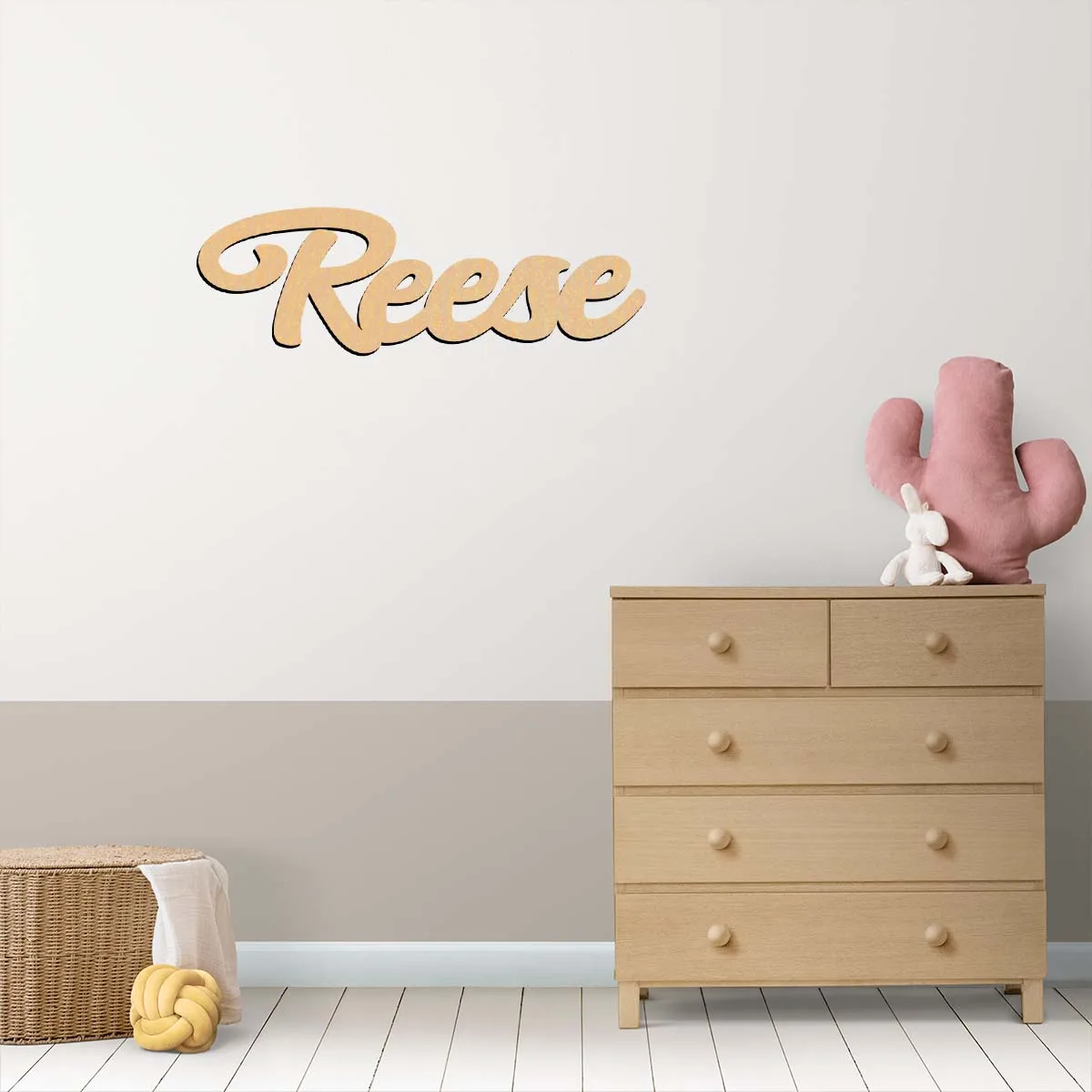 1 pz NUOVO Reese esempio Testo personalizzato Materiale in legno Targa in legno Decorazione in legno Decorazione per appendere la porta con orientamento verticale