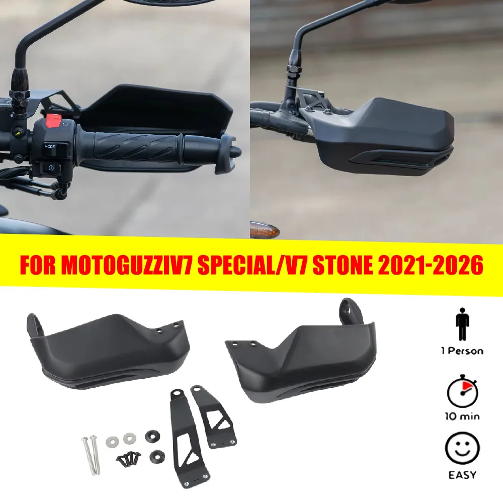 

Motorcycle Handguards Windshield Protective Shield Set with BracketsFit For Moto Guzzi V7 850 Special Stone2021-2026 Accessories