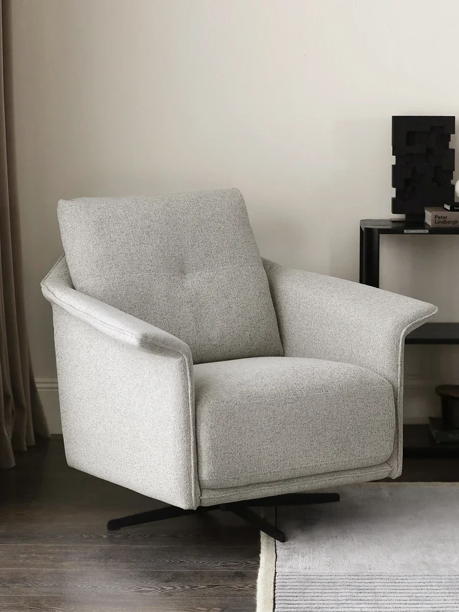 

Роскошный тканевый диван Nordic Light, итальянский минималистичный повседневный вращающийся стул, современный диван для отдыха в гостиной