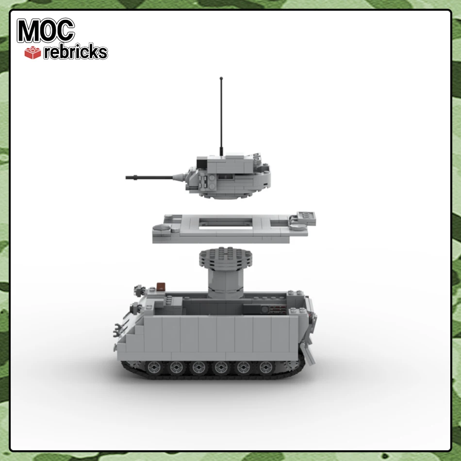 MOC Military Series M113 Armor US Army Infantry Fighting Vehicle Parts Set Building Block Model Kids Gift Educational Toys