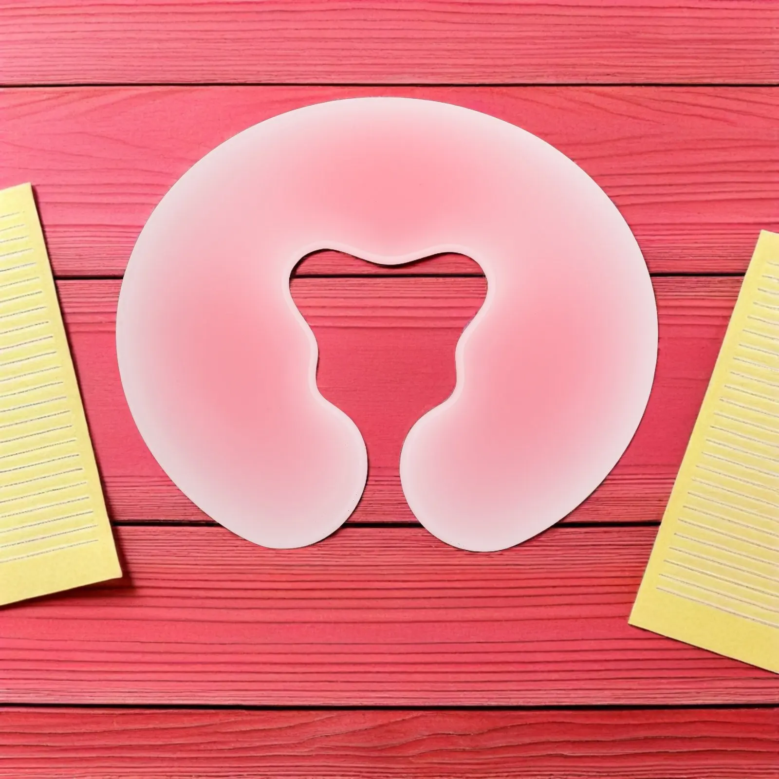 

Силиконовая U-образная подушка для массажа лица лежа на животе, мягкая подушка-подголовник для салонов красоты и спа, подушка для ухода за лицом и шеей, подушка для массажного стола