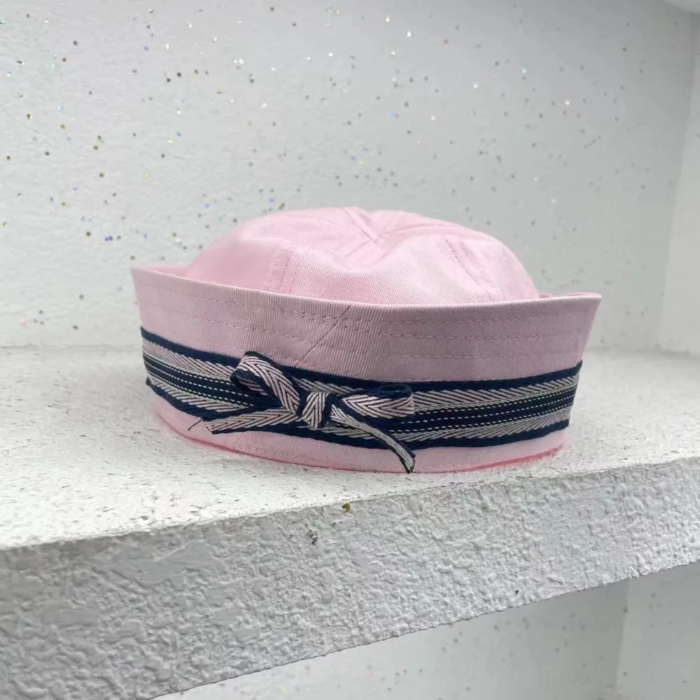 

New Spice Girl Bow Sailor Caps Flip Brim Japanese Women's Navy Hat Dome Sweet Y2k Berets Outdoor