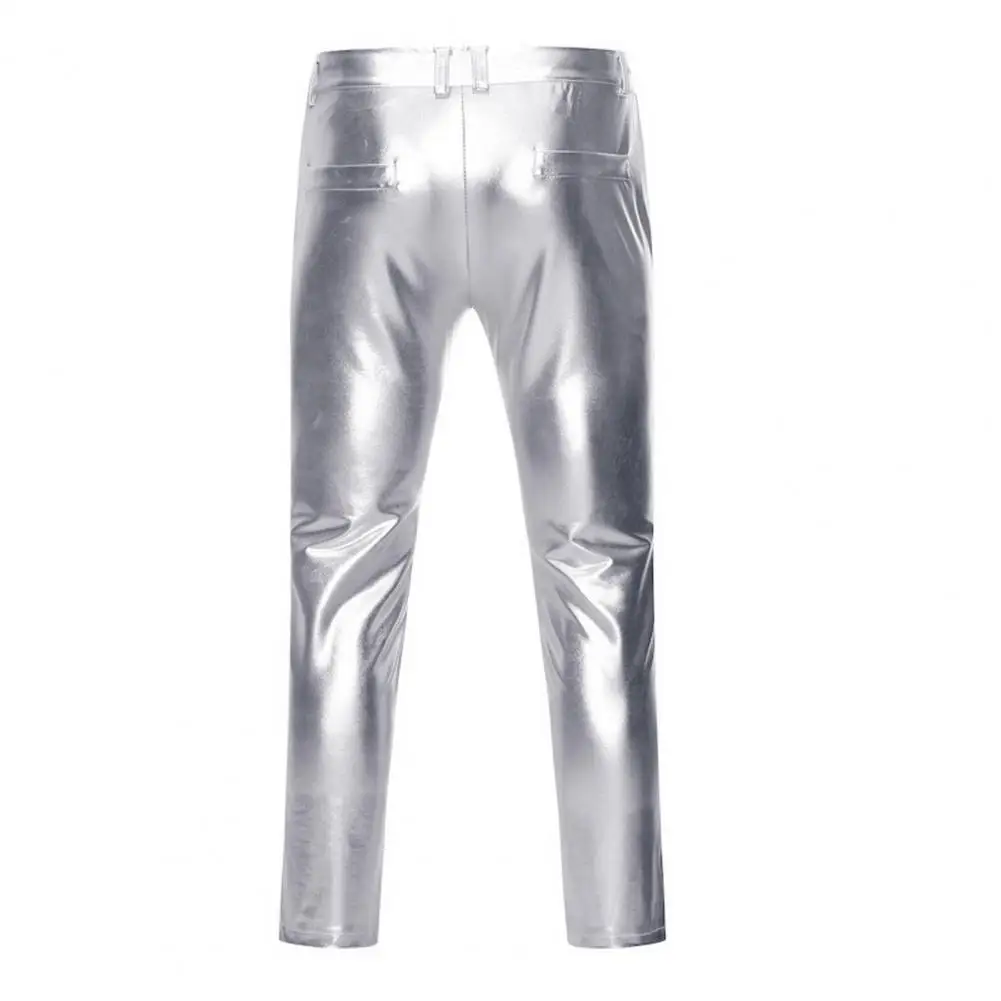 Skinny Fit Pants Stylish Men's Skinny Fit Trousers Comfortable All-match Fashion for Nightclub Party Dance Events Stylish Casual