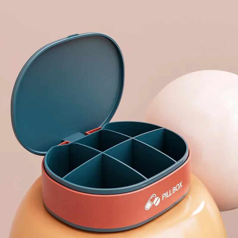 صندوق دواء محمول للسفر لمدة سبع أيام، سعة كبيرة، مقاوم للرطوبة، منظم حبوب صغير محكم الغلق للاستخدام المنزلي والحمل #1