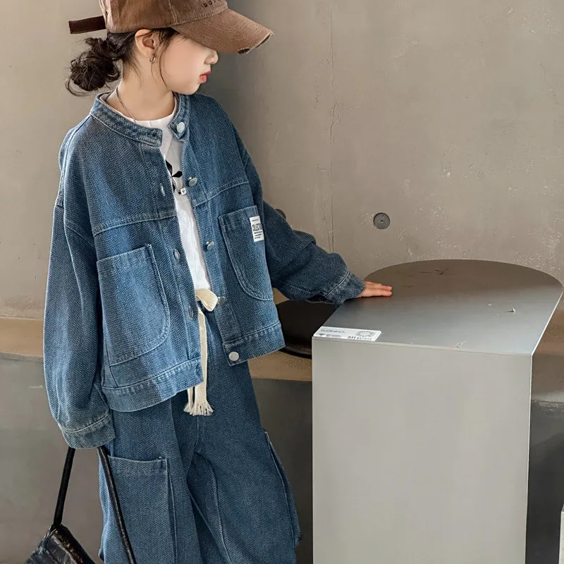 ensemble-2-pieces-en-denim-pour-enfants-filles-de-4-a-14-ans-tenue-retro-a-manches-longues-manteau-a-simple-boutonnage-avec-lettres-imprimees-pantalon-a-cordon-de-serrage-automne