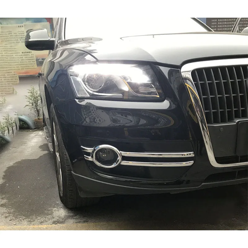 

Для Audi Q5 2009 2010 2011 2012 Автомобильная передняя противотуманная фара, гриль, рамка, панель, крышка лампы, отделка из АБС-пластика, хромированная внешняя наклейка