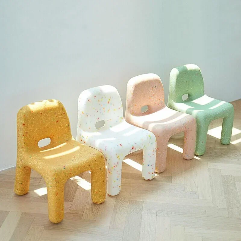 

Nordic Ins Chair Simple Plastic Back Bench Kindergarten Baby Stool Dropshipping Plastic Chair for Kids , Children Furniture