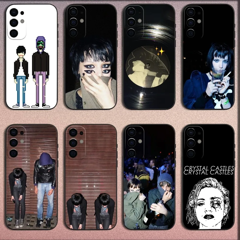 Music C-Crystal Castles Phone Case For Samsung S25,S24,S21,S22,S23,S30,Ultra,S20,Plus,Fe,Lite,Note,10,9,5G Black Soft Cover