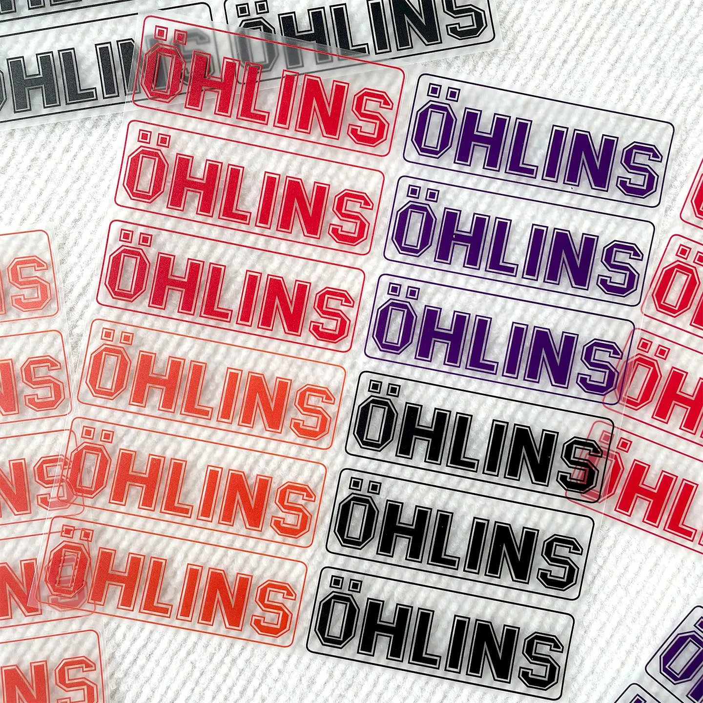 UV Transparent Ohlins Stickers Waterproof For Motorcycle Motocross Scooter Front Fork Shock Absorber Decor Accessories