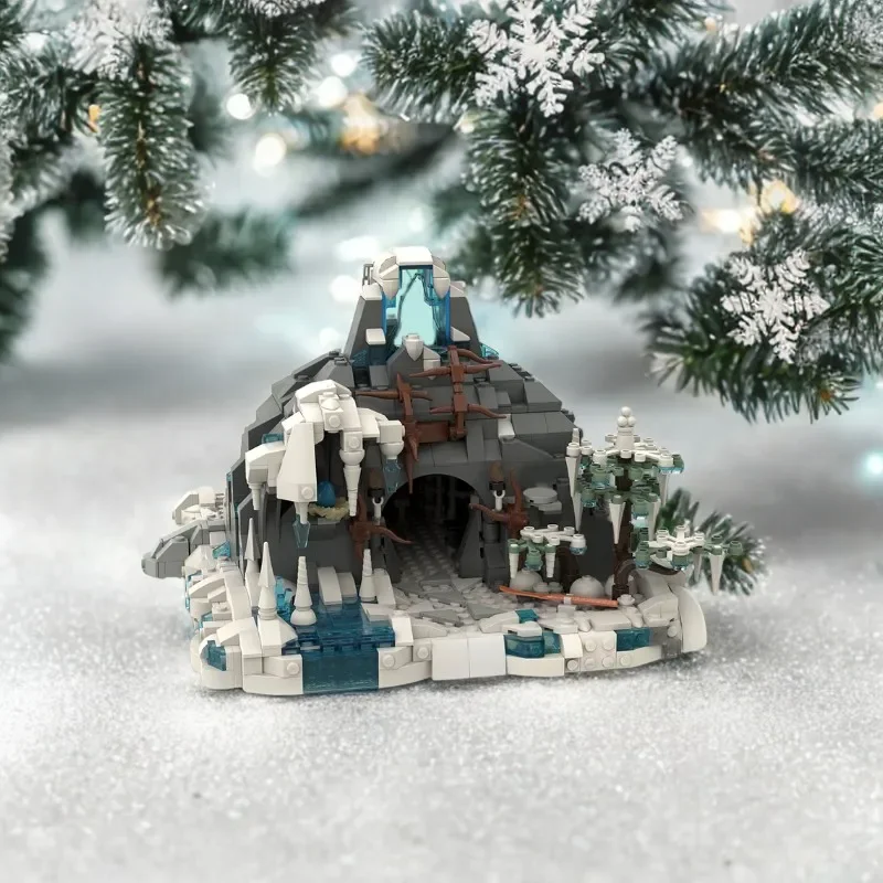 1279 Uds. MOC los Señores de los anillos educativos Troll de nieve cueva edificios juguete para regalo para niños desarrollo de creatividad