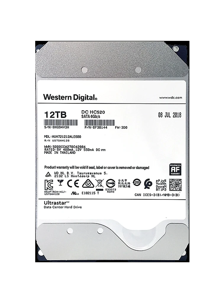 

DC HC520 12TB Enterprise Class Helium Disk 12TB Desktop Computer 7200 to 256M High-Speed 12T Monitoring Hard Disk