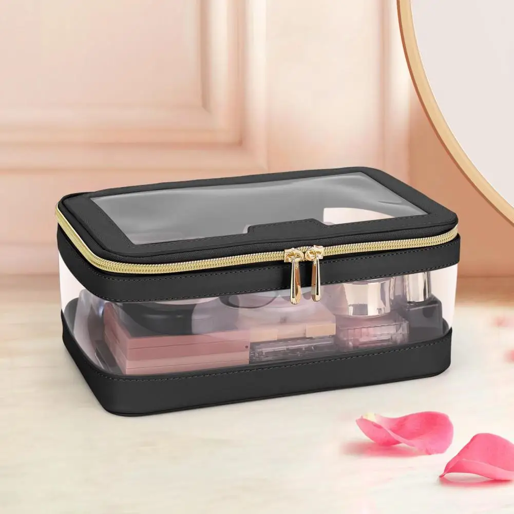 Waterproof Cosmetic Bag Travel Makeup Pouch Set with Zipper Closure Waterproof Lightweight Cosmetic for Lipstick for On-the-go