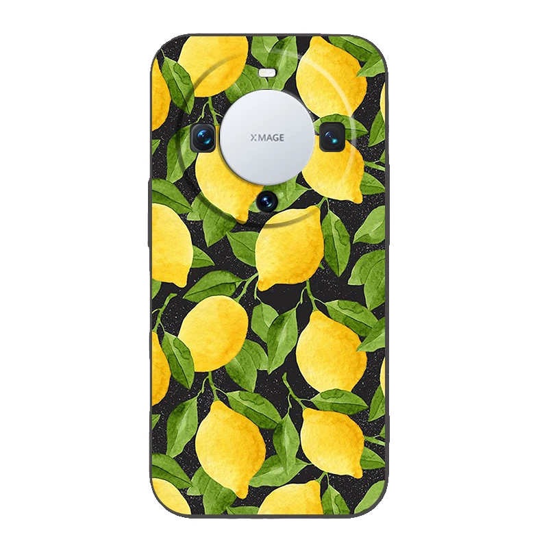 Mediterranean Lemon Phone Case Cover for Huawei Mate 60 Pro P50 P40 P30 P20 P10 P Smart Y6 Y7 Y9 Plus Silicone Fundas Shell Bags