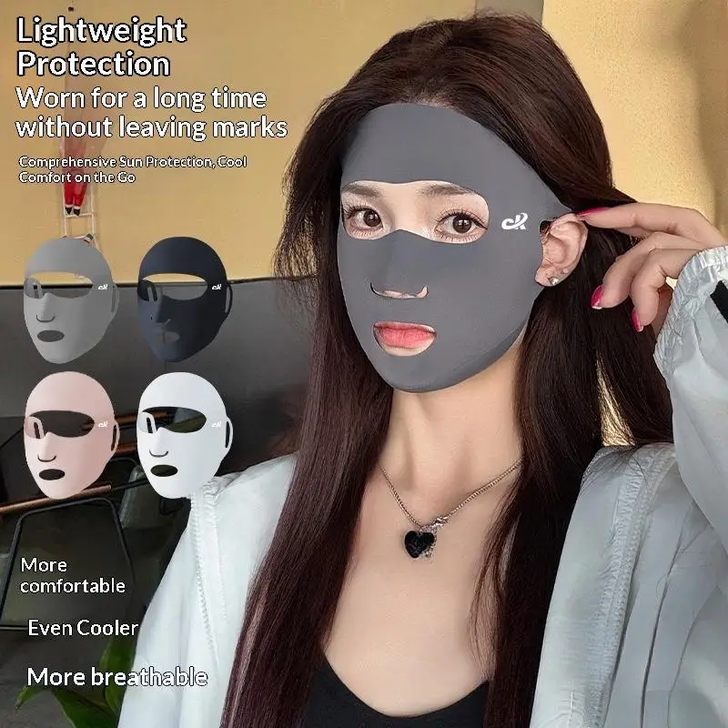 

[LA]^1Pc Outdoor Sport Sunscreen Mask Ice Silk Anti-UV Mask Summer Golf Cycling Sun Protection Breathable Thin Sports Mask