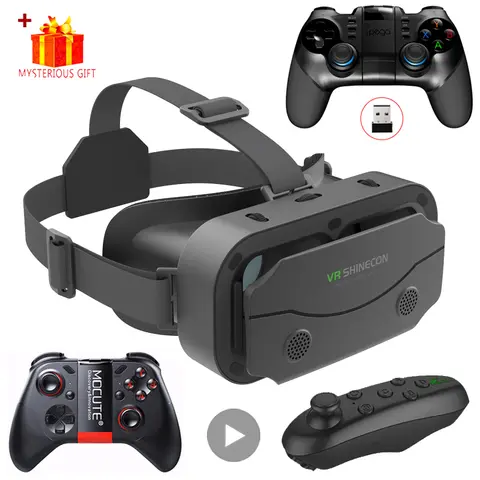 3D Virtual Reality VR Glasses Headset Devices Helmet Lenses Goggles Smart For Smartphones Phone Cell Mobile Game Viar Viewer Set