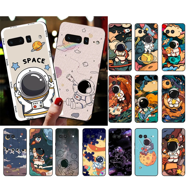 Phone Case for Google Pixel 9 Pro XL 8 7 6 Pro Pixel 8A 7A 6A 4A 3A 3XL Pixel 8 7 6 5 4 Astronaut Art Case