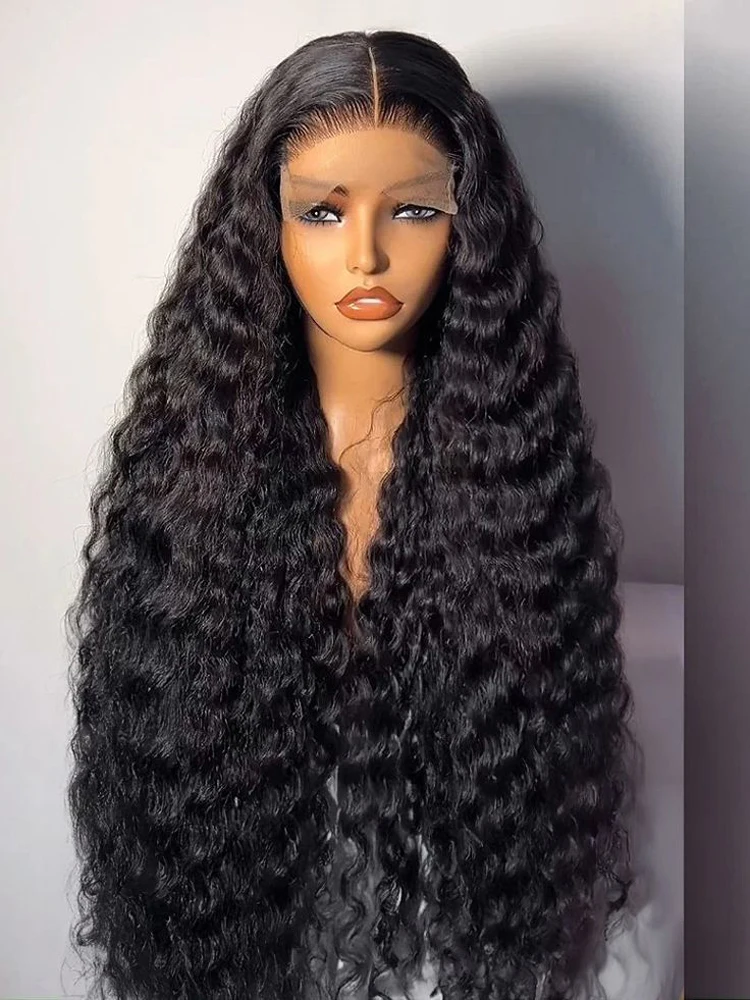 

30 Inch Hidden Strap 360 Full Lace Curly Wigs Human Hair Pre Cut 5X5 Glueless Lace Wig Deep Wave 13X4 Lace Wig for Black Women