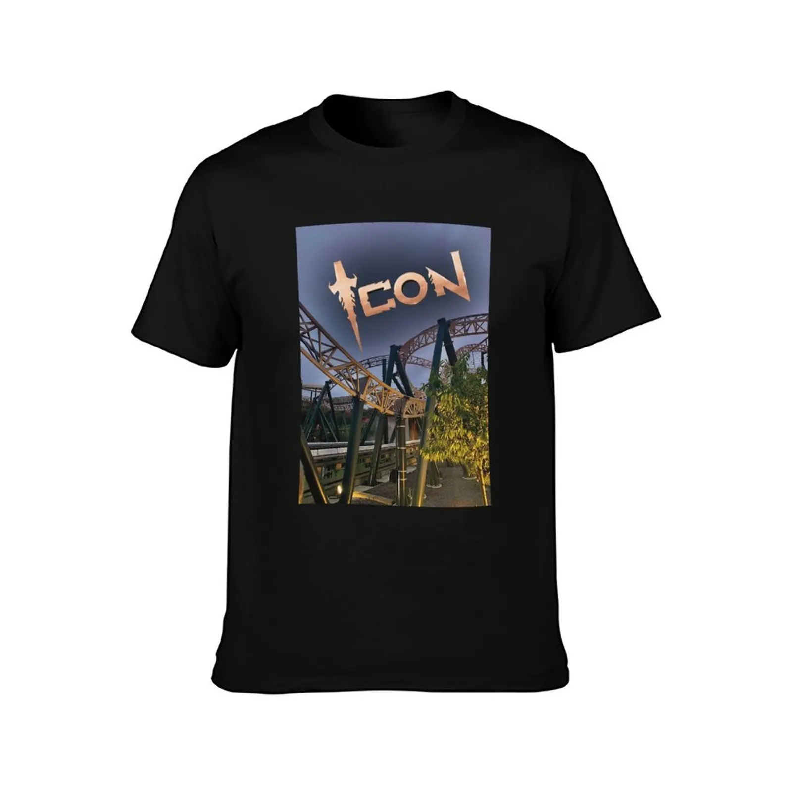Icon at dusk: Blackpool Pleasure Beach T-Shirt man t shirts cotton T-Shirt