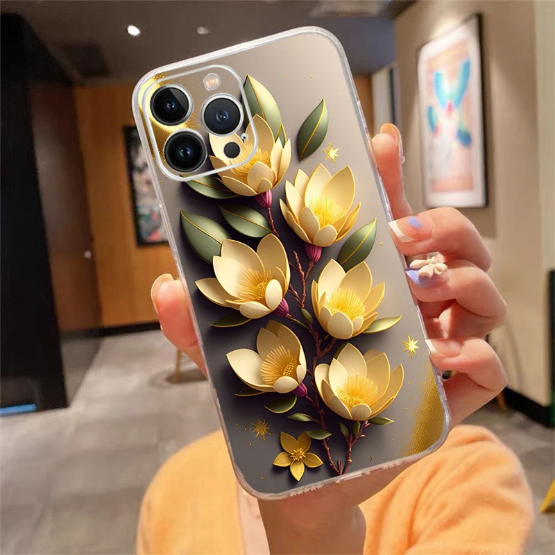 

Phone Case For iphone 17ProMax Air 16 15 14 13 Pro Max 15 16 Pro 15Plus Flowers