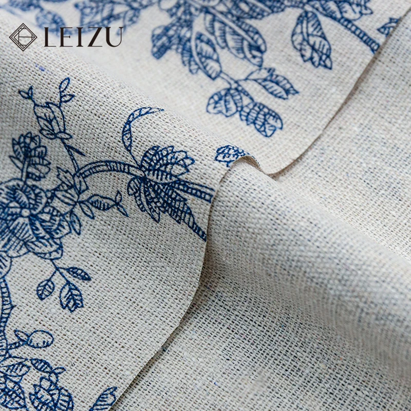 0.5/1/2 Yard Pamuk Keten Mavi  - Linen Fabric Natural incelemesi ve fiyatı