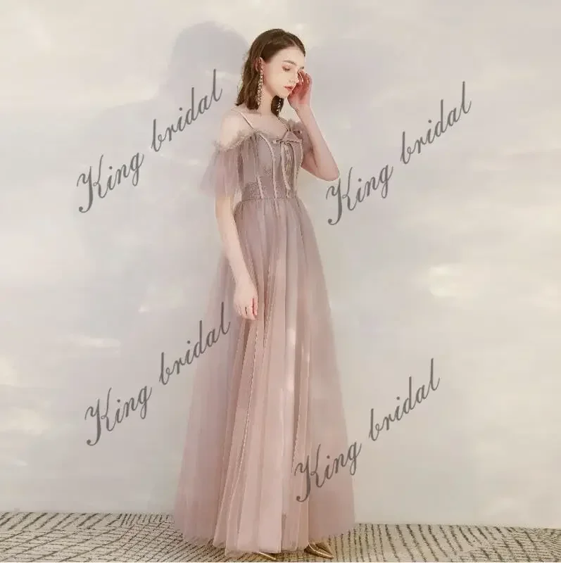 Formal Evening Gowns Party Prom bridal dress Custom Off Shoulder Mesh Ball Bridesmaid Dress Women's Cocktail Party Dresses