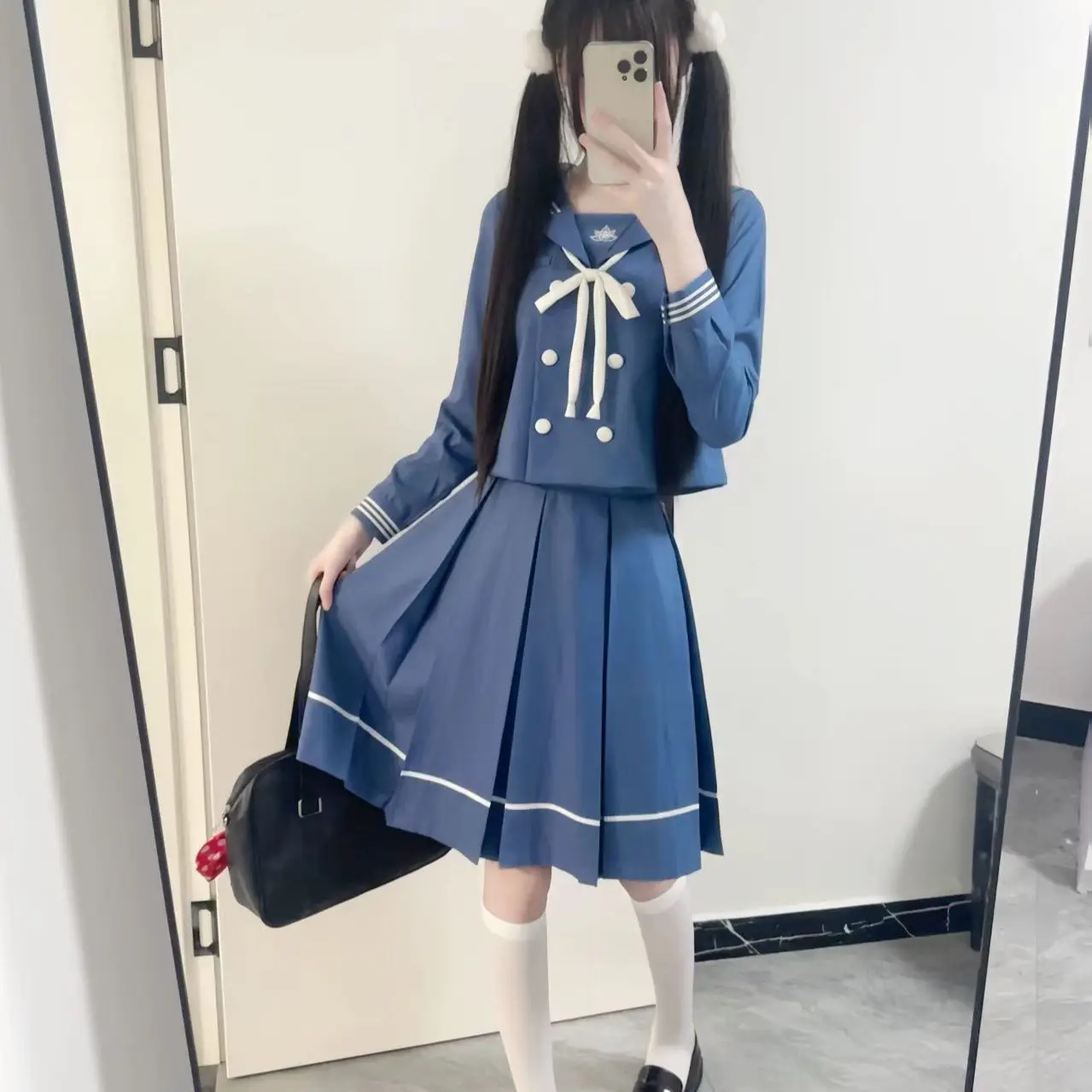 

Japan Jk Genuine Original Sailor Suit Women'S Long-Sleeved Short Skirt Middle Uniform School For College Style