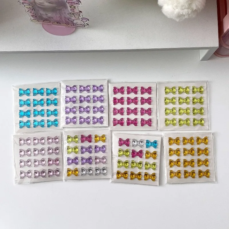 

3D Self-Adhesive Rhinestone Bow Sticker Cute Cartoon Gem Decals for Kids Crafts Scrapbook Sparkle Bling Stickers DIY Sticker