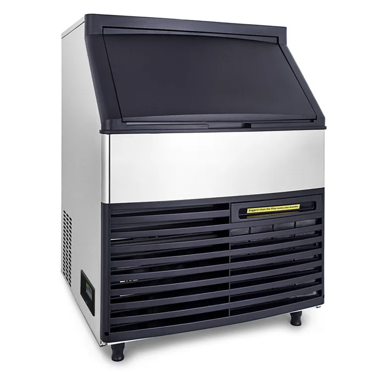 

Льдогенератор из нержавеющей стали + АБС-пластика, 200 кг в день, коммерческий кубический льдогенератор, промышленный льдогенератор