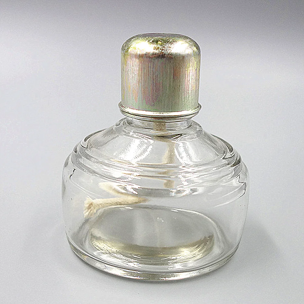 120 ML Dental Glass Alcohol Burner Spirit Lamp with Wick Metal Cap Glassware Dentistry Teaching Use Lab Heating Equipment